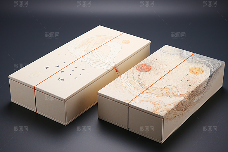 中式礼盒雅致包装设计样机