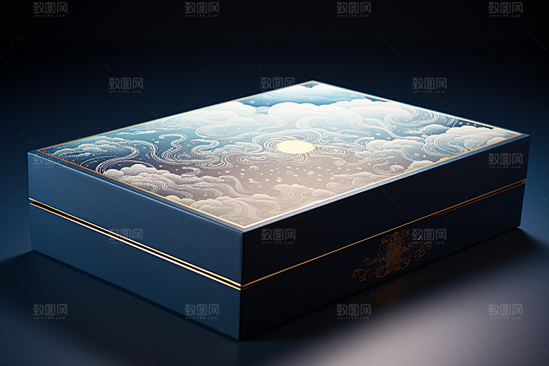 中式礼盒实物包装盒样机