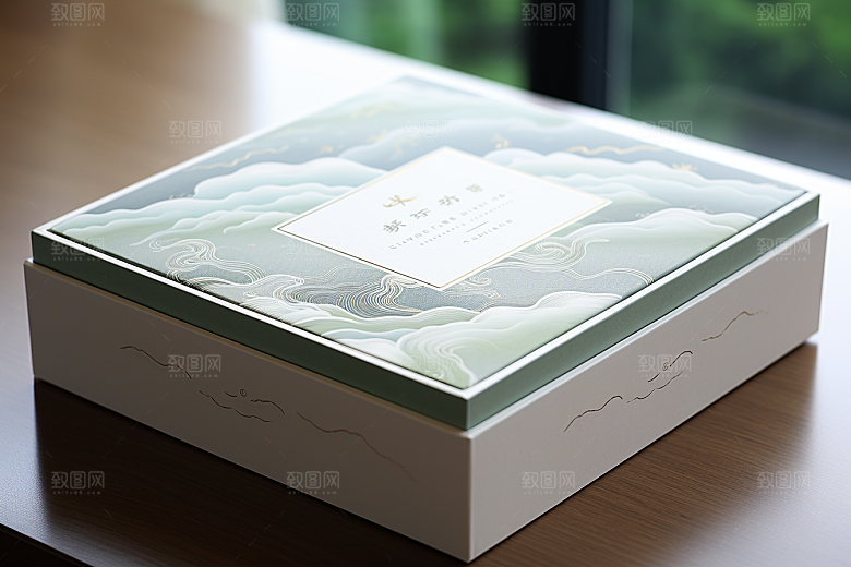 中式礼盒雅致实物样机