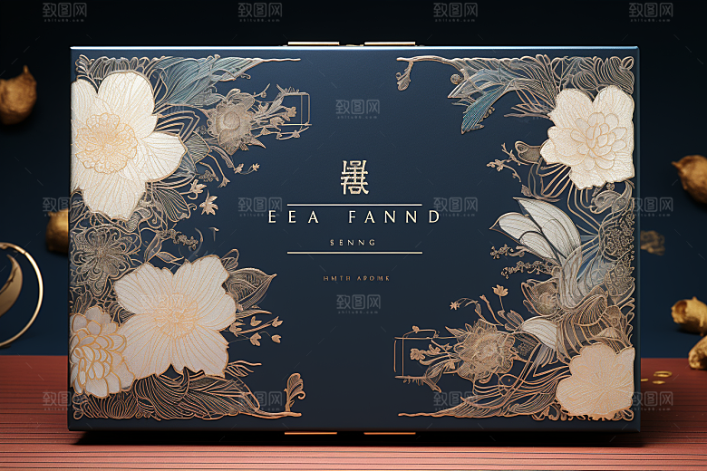 中式礼盒雅致礼物样机