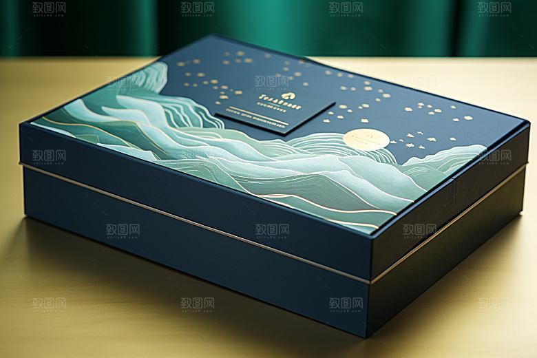中式礼盒实物中国风样机