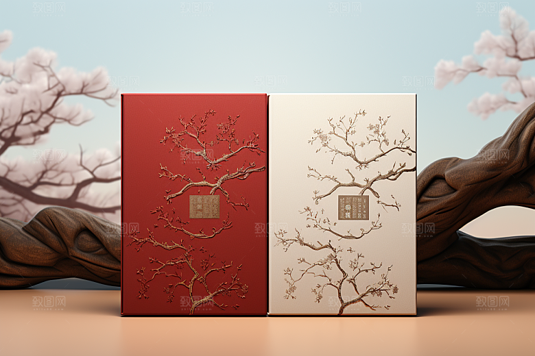 中式礼盒高端中国风样机