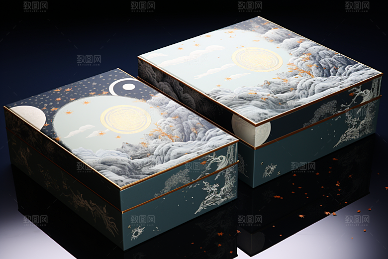 中式礼盒包装设计雅致样机