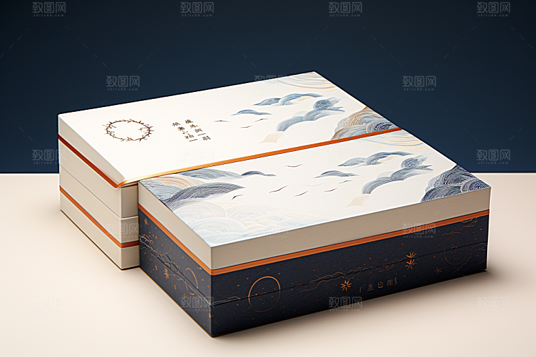 中式礼盒高端雅致样机