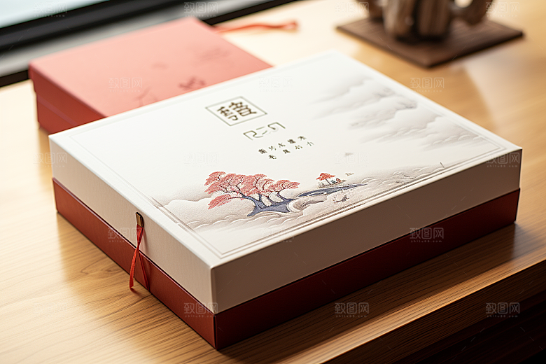 中式礼盒中国风礼物样机