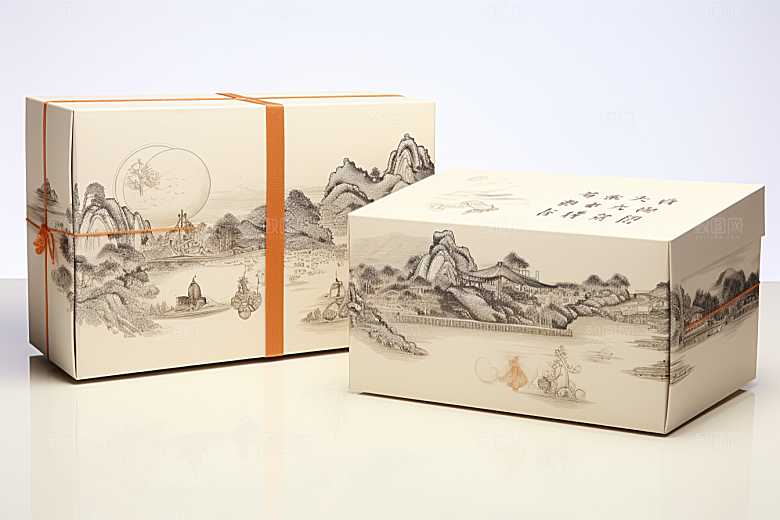中式礼盒中国风雅致样机