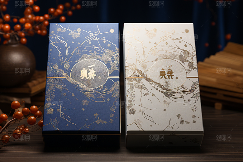 中式礼盒礼物雅致样机