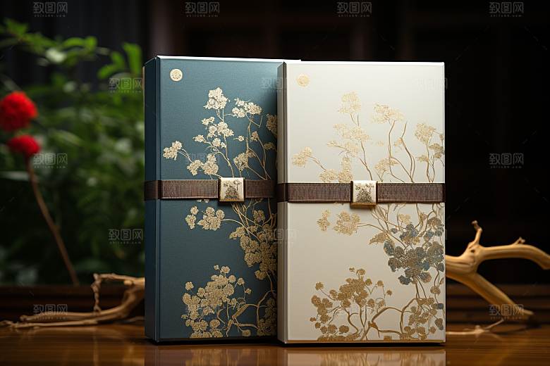 中式礼盒高端包装设计样机