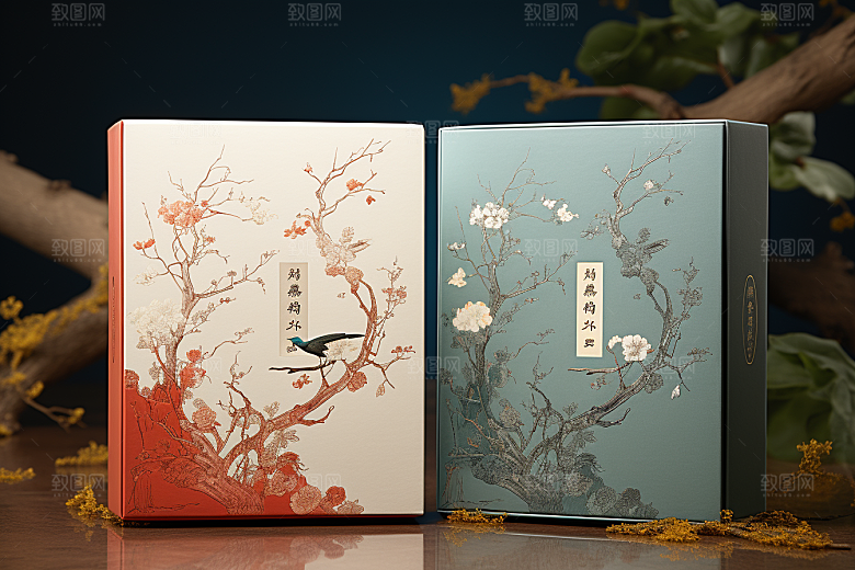 中式礼盒雅致大气样机