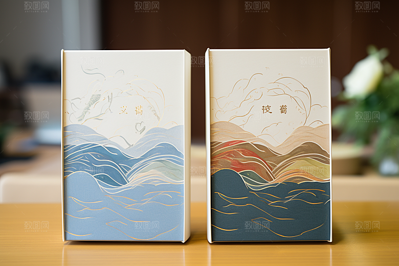 中式礼盒高端中国风样机