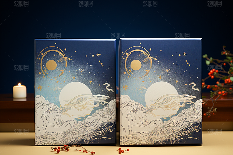 中式礼盒高端实物样机