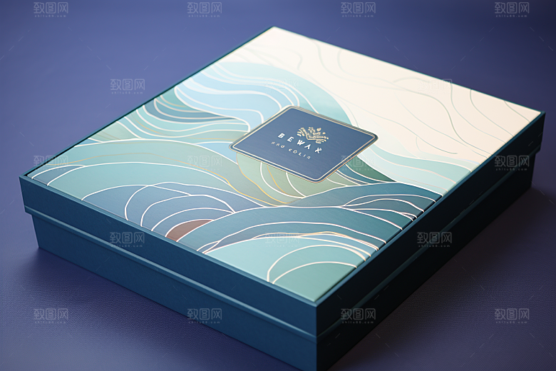 中式礼盒包装设计立体样机