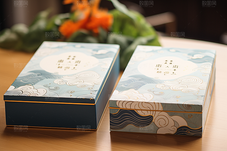 中式礼盒高端礼物样机