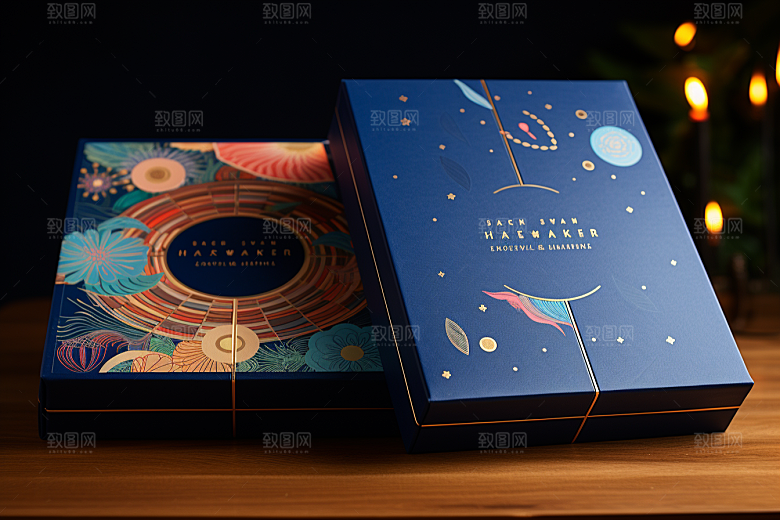 中式礼盒实物包装设计样机