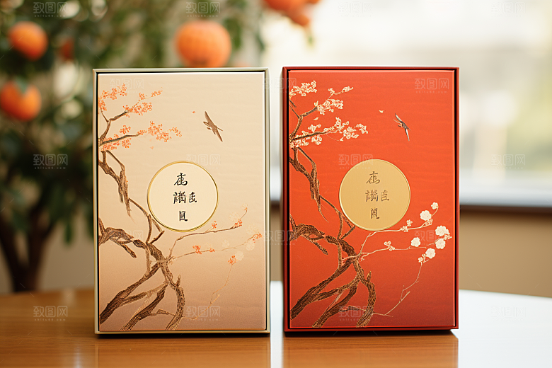 中式礼盒立体中国风样机