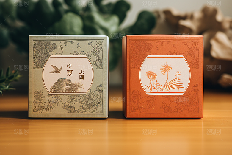 中式礼盒大气高端样机