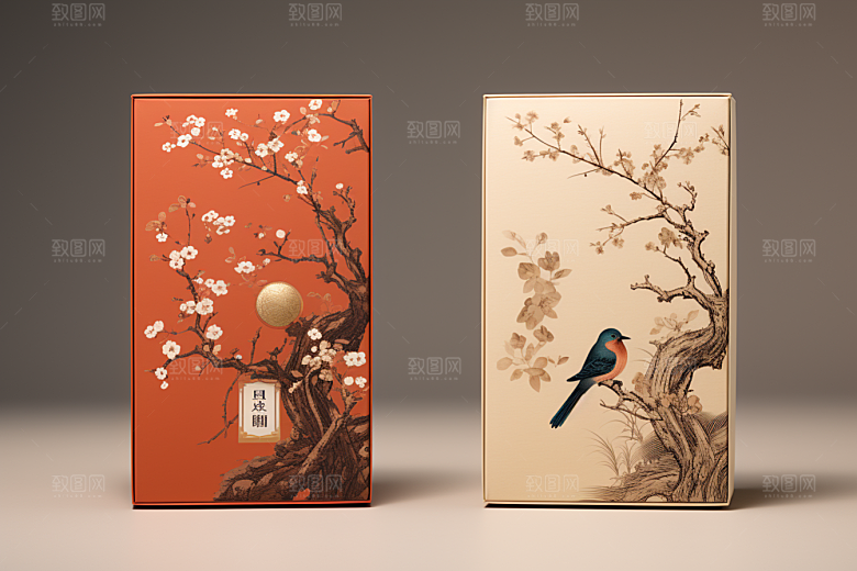 中式礼盒高端雅致样机