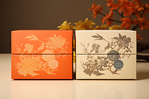 中式礼盒包装设计实物样机