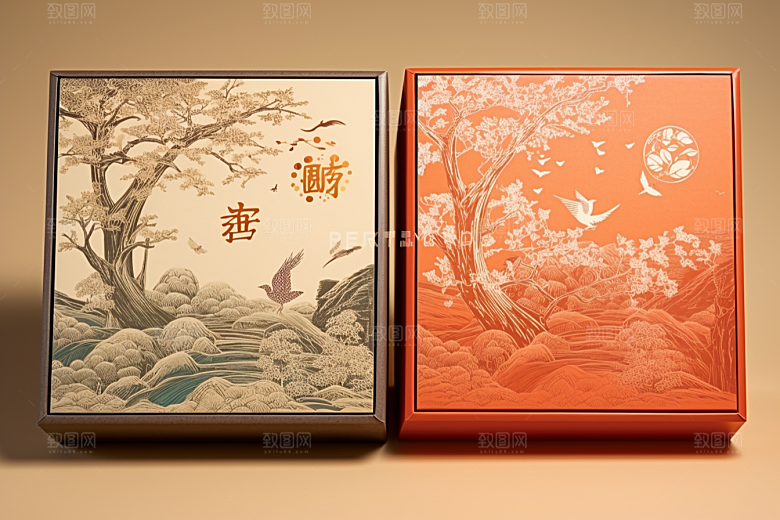 中式礼盒中国风大气样机