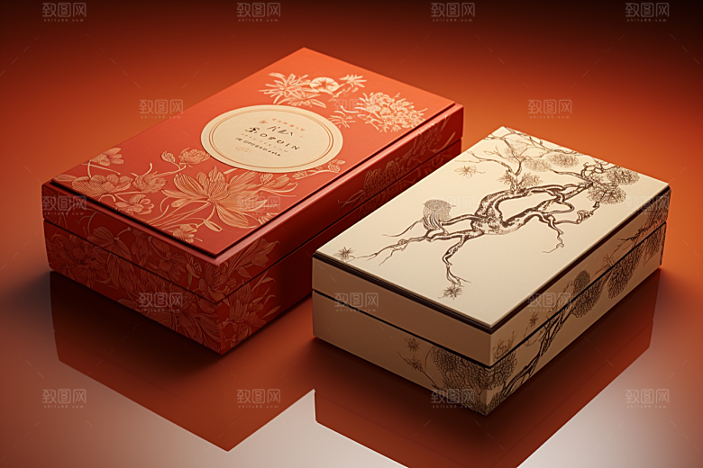 中式礼盒礼物雅致样机