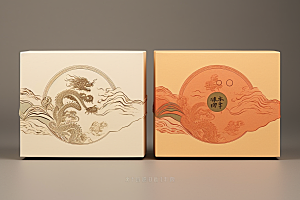 中式礼盒礼物中国风样机