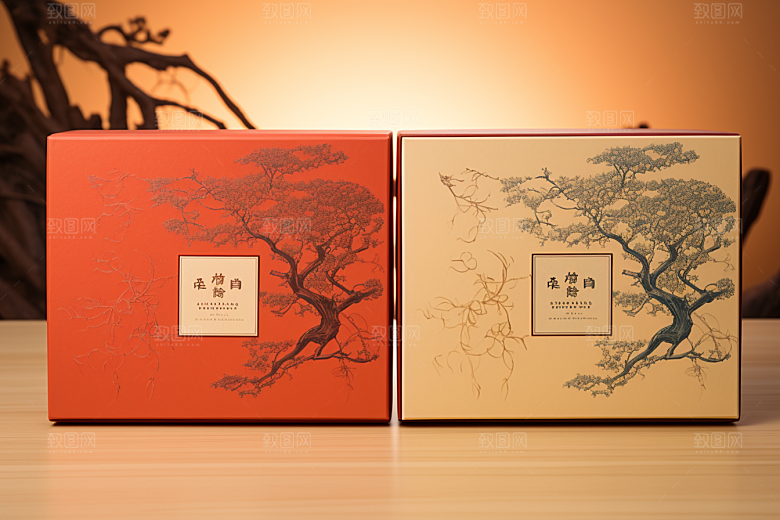 中式礼盒中国风雅致样机