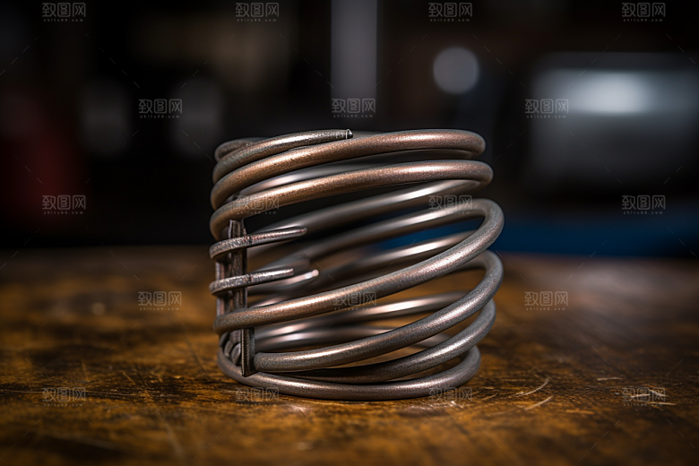 弹簧零件金属工业弹簧摄影图