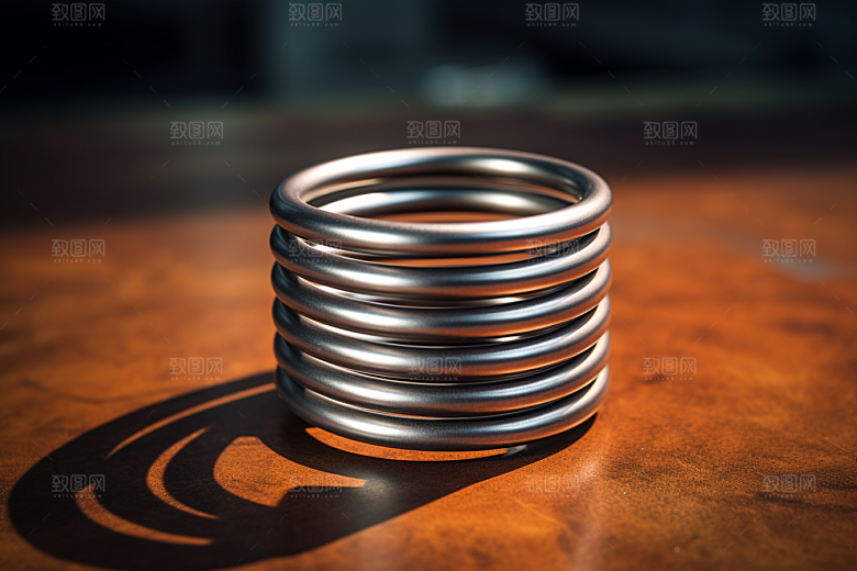 弹簧零件金属机械摄影图