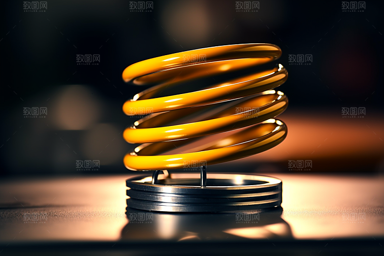 弹簧零件避震器高清素材
