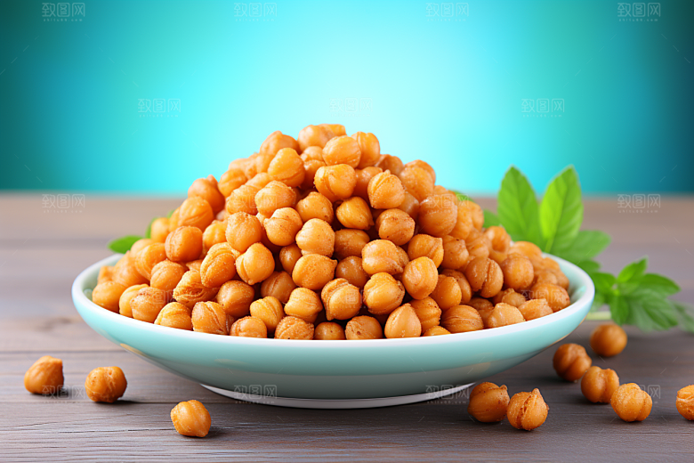 零食黄金豆高清膨化食品摄影图