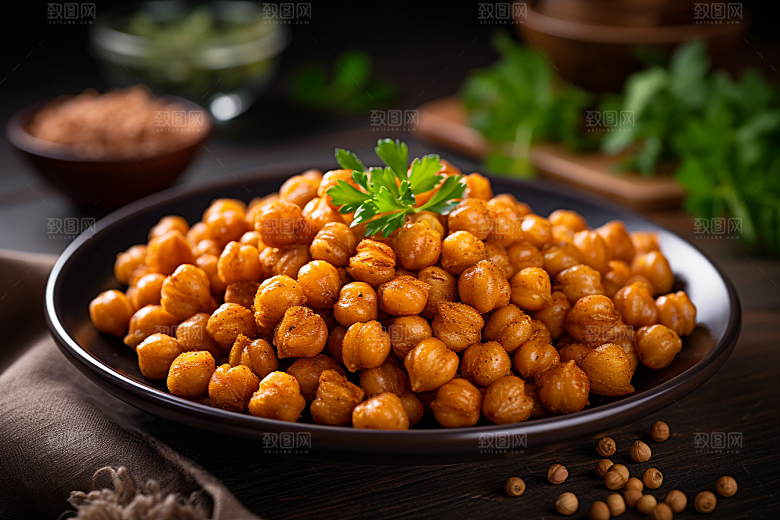 零食黄金豆美食油炸食品摄影图