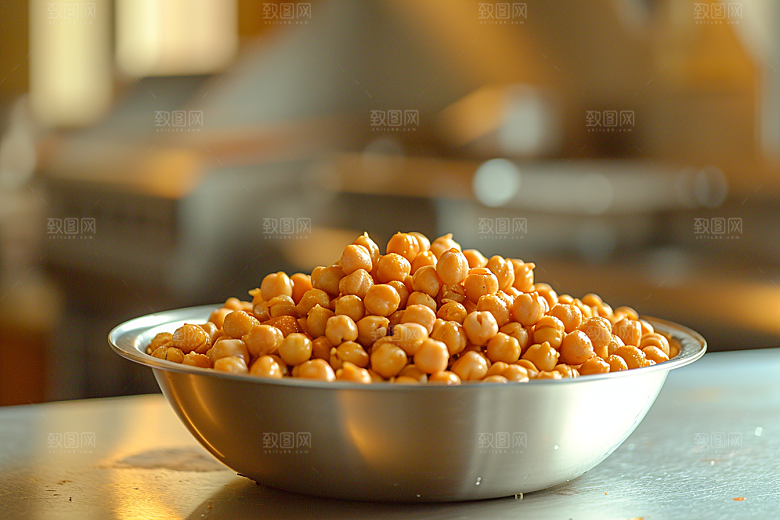 零食黄金豆膨化食品美食摄影图