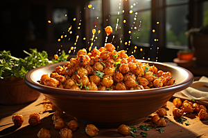 零食黄金豆高清膨化食品摄影图