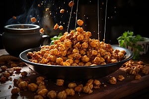 零食黄金豆高清油炸食品摄影图