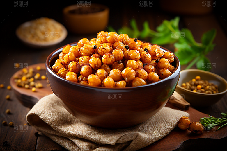 零食黄金豆高清油炸食品摄影图