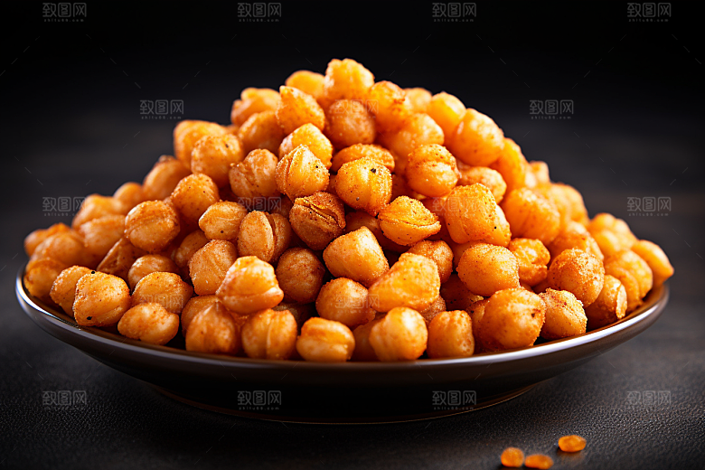 零食黄金豆膨化食品油炸食品摄影图