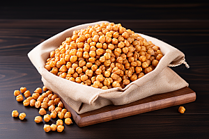 零食黄金豆膨化食品美食摄影图