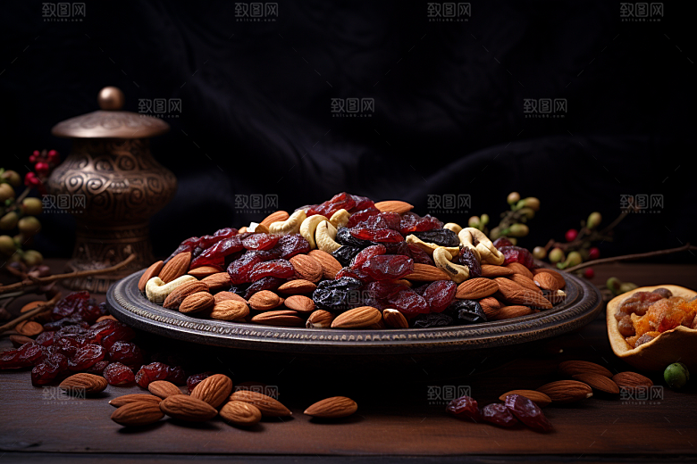 坚果礼盒高清美食摄影图