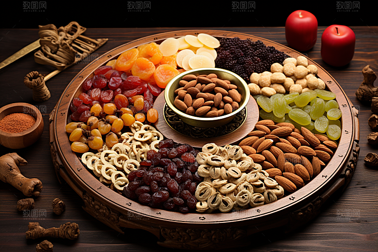 坚果礼盒炒货零食摄影图