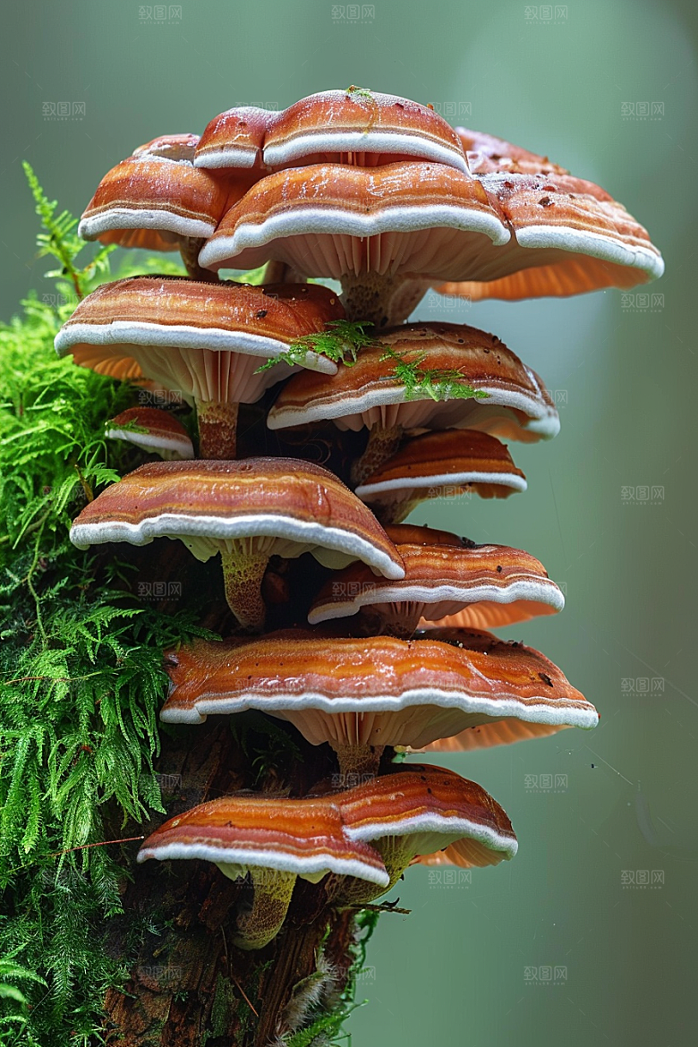 灵芝山林药材摄影图