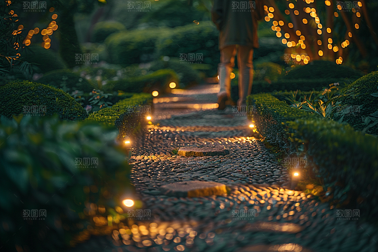 林荫小路旅游植物摄影图