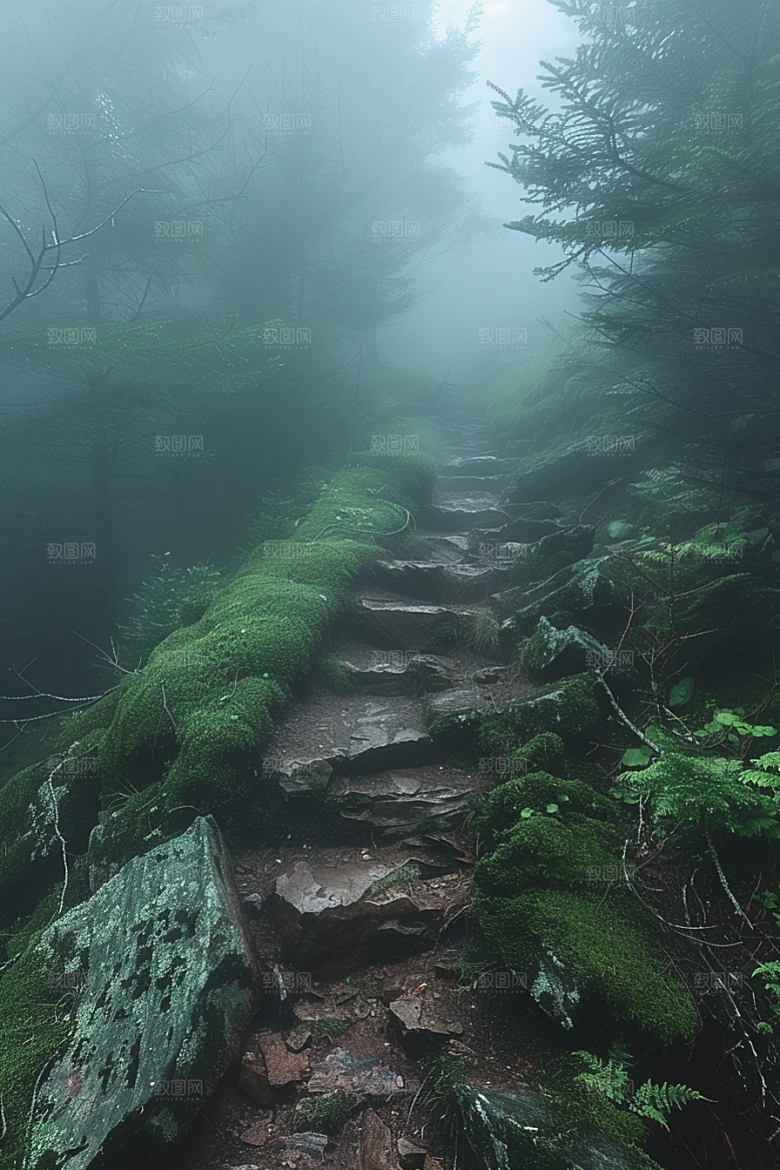 林荫小路旅行自然摄影图