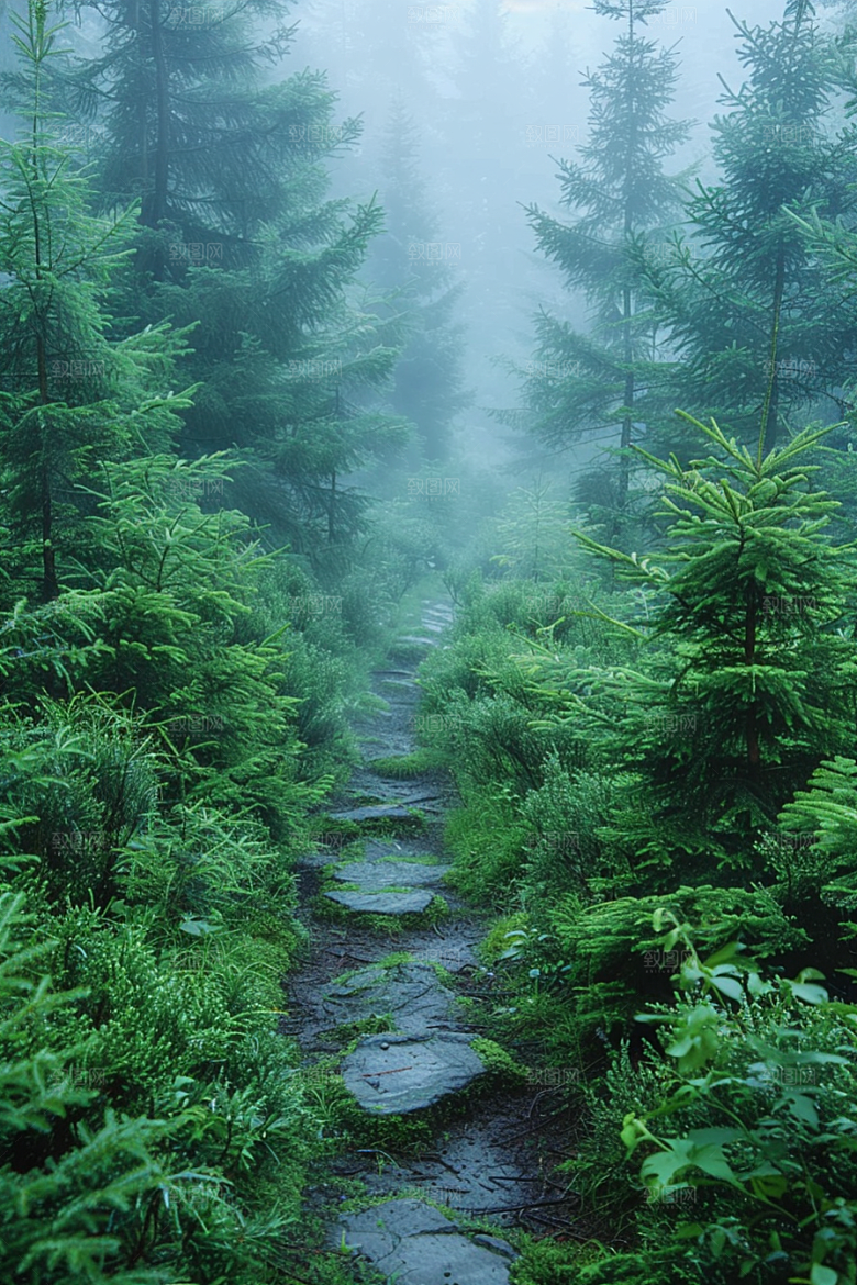 林荫小路山林旅行摄影图