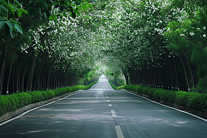 林荫小路户外山林摄影图