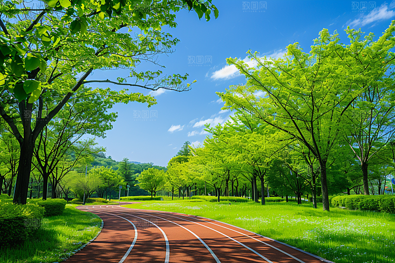林荫小路树林户外摄影图