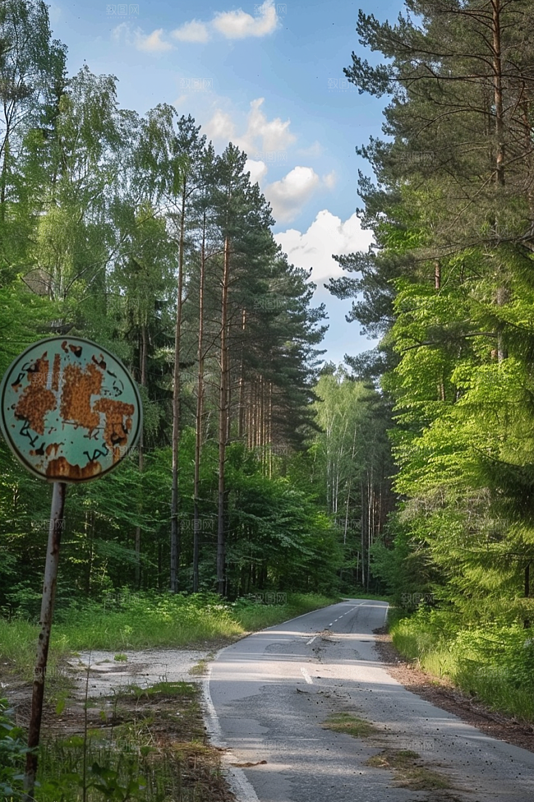 林荫小路旅行林间摄影图