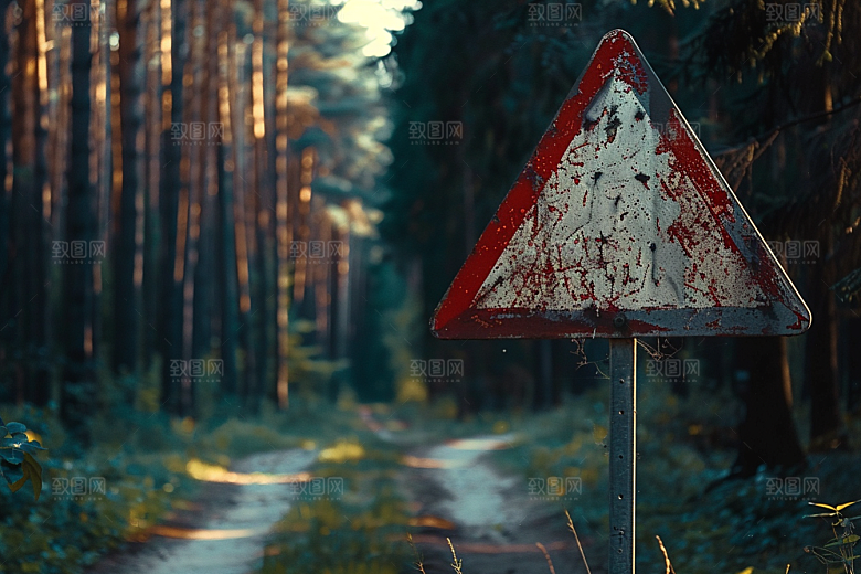 林荫小路山林林间摄影图