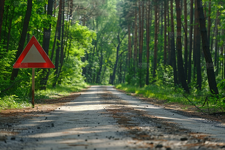 林荫小路露营环境优美摄影图
