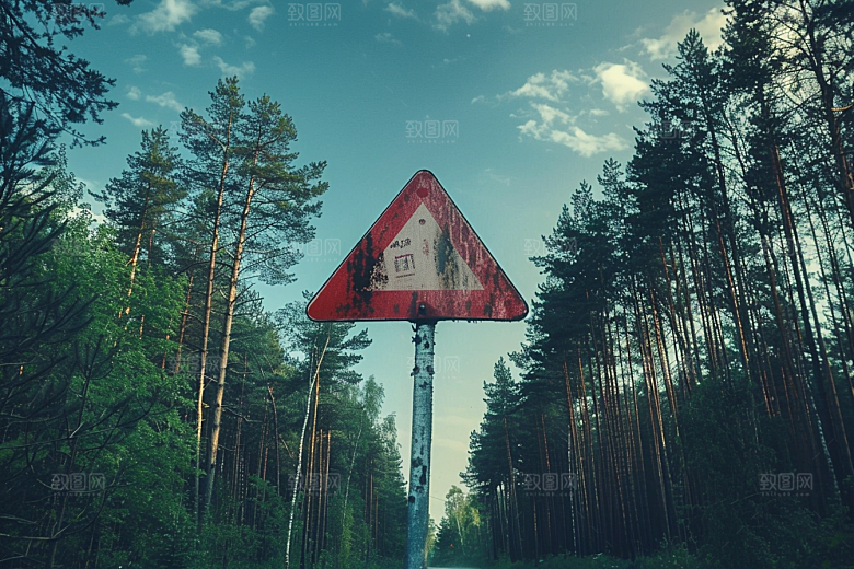 林荫小路山林自然摄影图