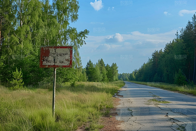 林荫小路山林户外摄影图